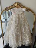 BOMBON BAPTISM DRESS IN CHAMPAGNE
