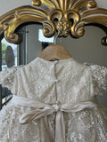Perla Baptism Dress in Champagne