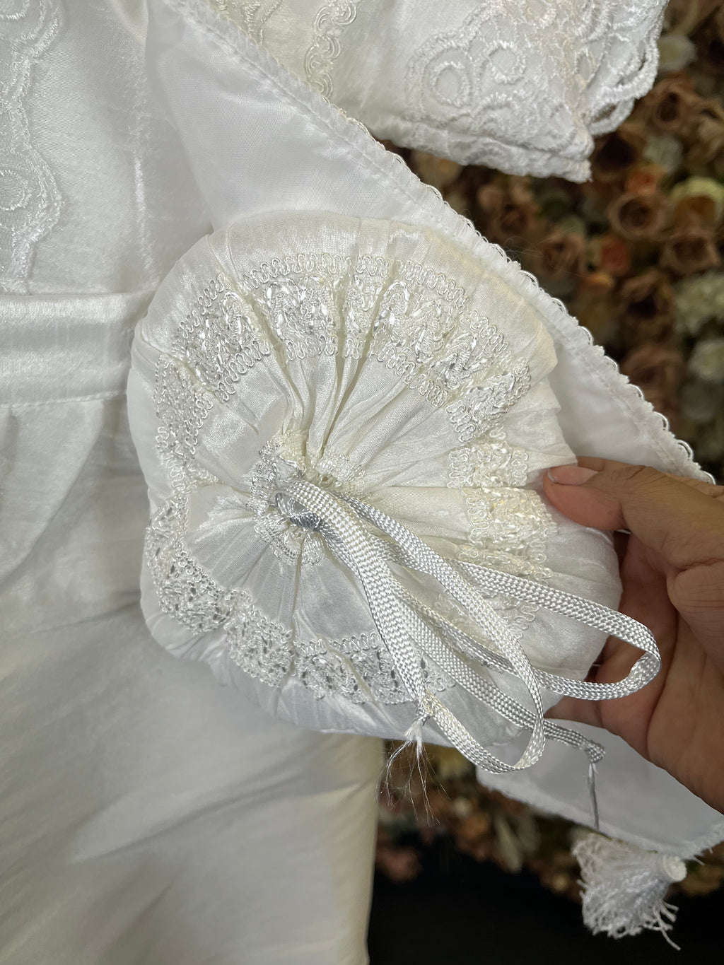 SIZE 3 Boy Baptism outfit in White style #434 (Outfit Only) Solamente Traje