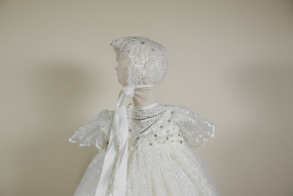 Ropon Mar en tono Perla / Baptism Dress Mar in Creamy Ivory