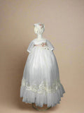 Romina Baptism Dress in Creamy Ivory/ Ropon Romina en tono Perla