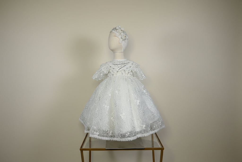 Ropon Mar en tono Perla / Baptism Dress Mar in Creamy Ivory