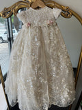 BOMBON BAPTISM DRESS IN CHAMPAGNE