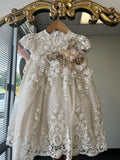 Eliza Baptism Dress in Champagne
