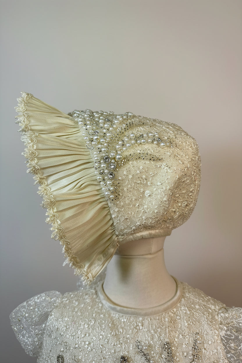 Ropon Jazmin tono champagne / Jazmin Baptism Dress in Champagne