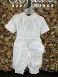 SIZE 3 Boy Baptism outfit in White style #413 (Outfit Only) Solamente Traje