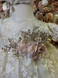 Amanda Baptism Dress in champagne