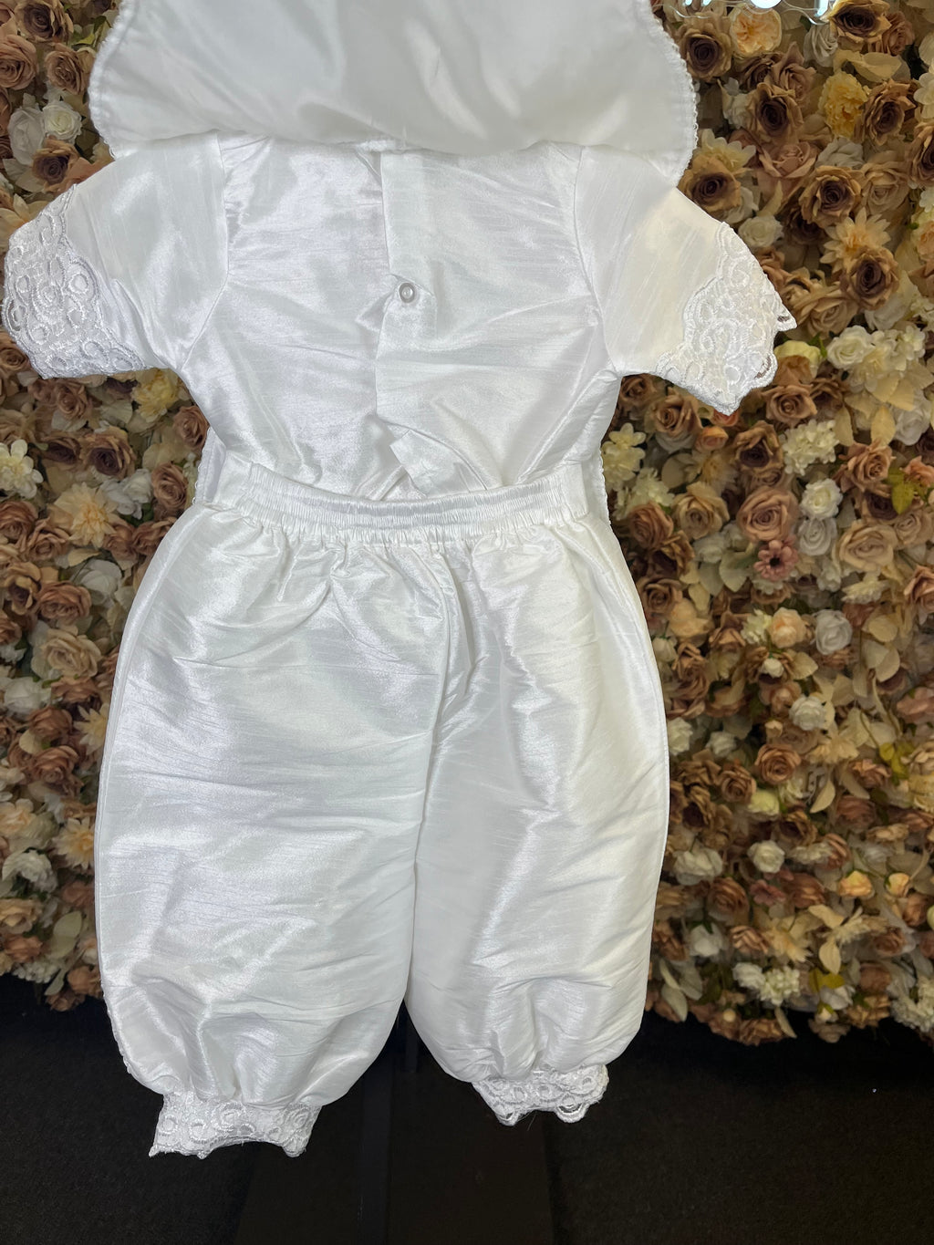 SIZE 3 Boy Baptism outfit in White style #434 (Outfit Only) Solamente Traje