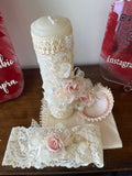 BOMBON BAPTISM DRESS IN CHAMPAGNE