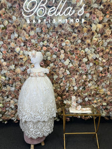 Amanda Baptism Dress in champagne