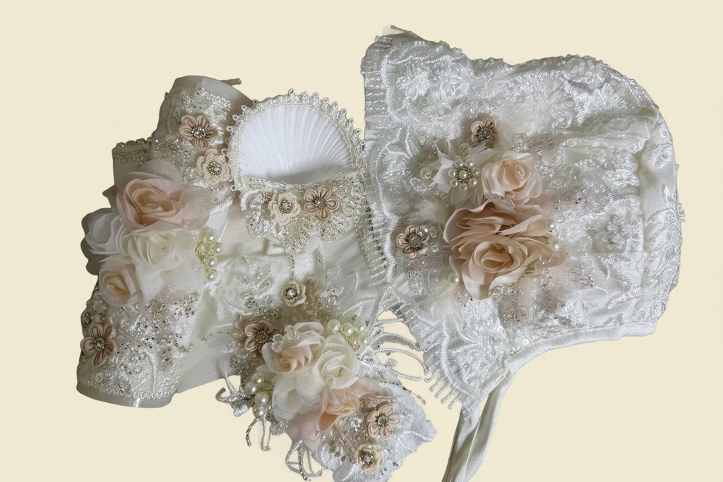 Ropon Emilia tono Perla/Emilia Baptism Dress in Creamy Ivory