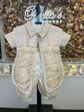 Emilio Boy Baptism outfit in Champagne