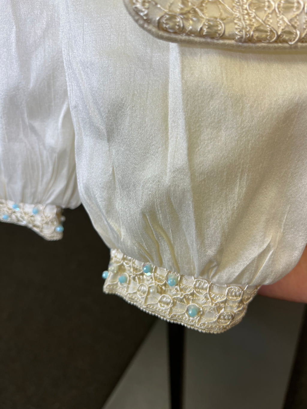 Prince Samuel boy outfit in ivory with blue stones FINAL SALE/VENTA FINAL