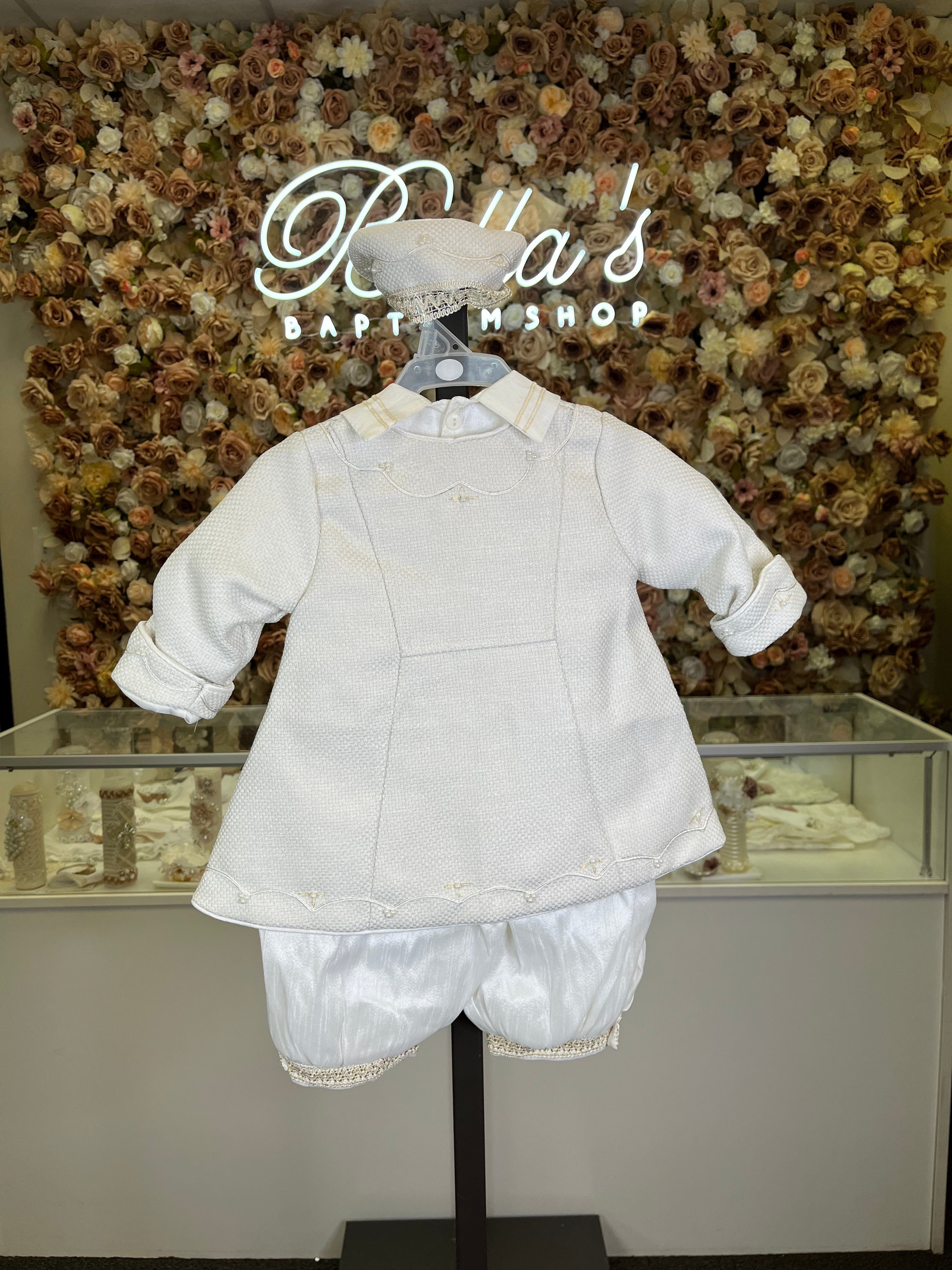 Prince Azul baptism outfit in Ivory