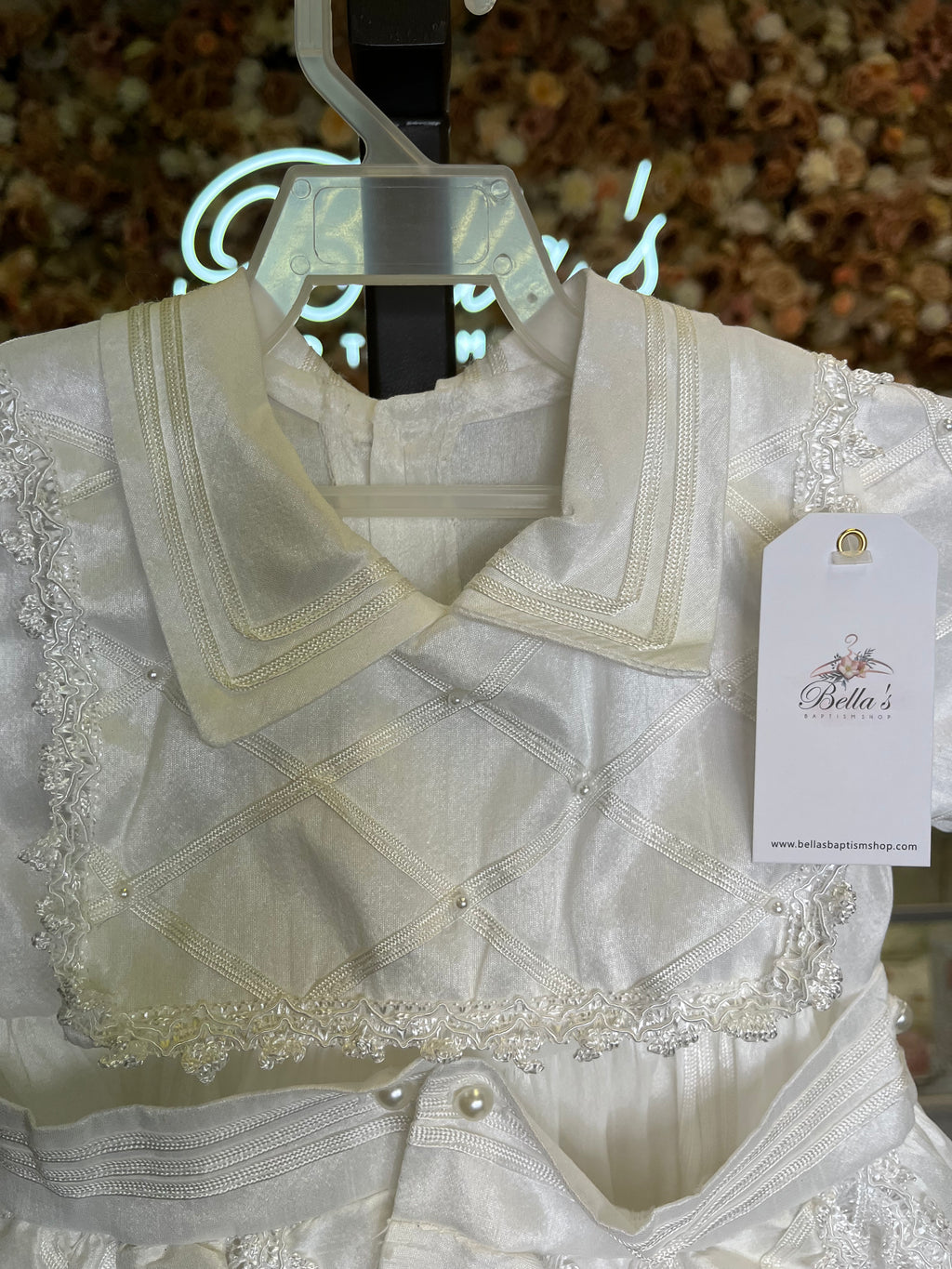 Eduardo Spanish Baptism outfit in White FINAL SALE/VENTA FINAL