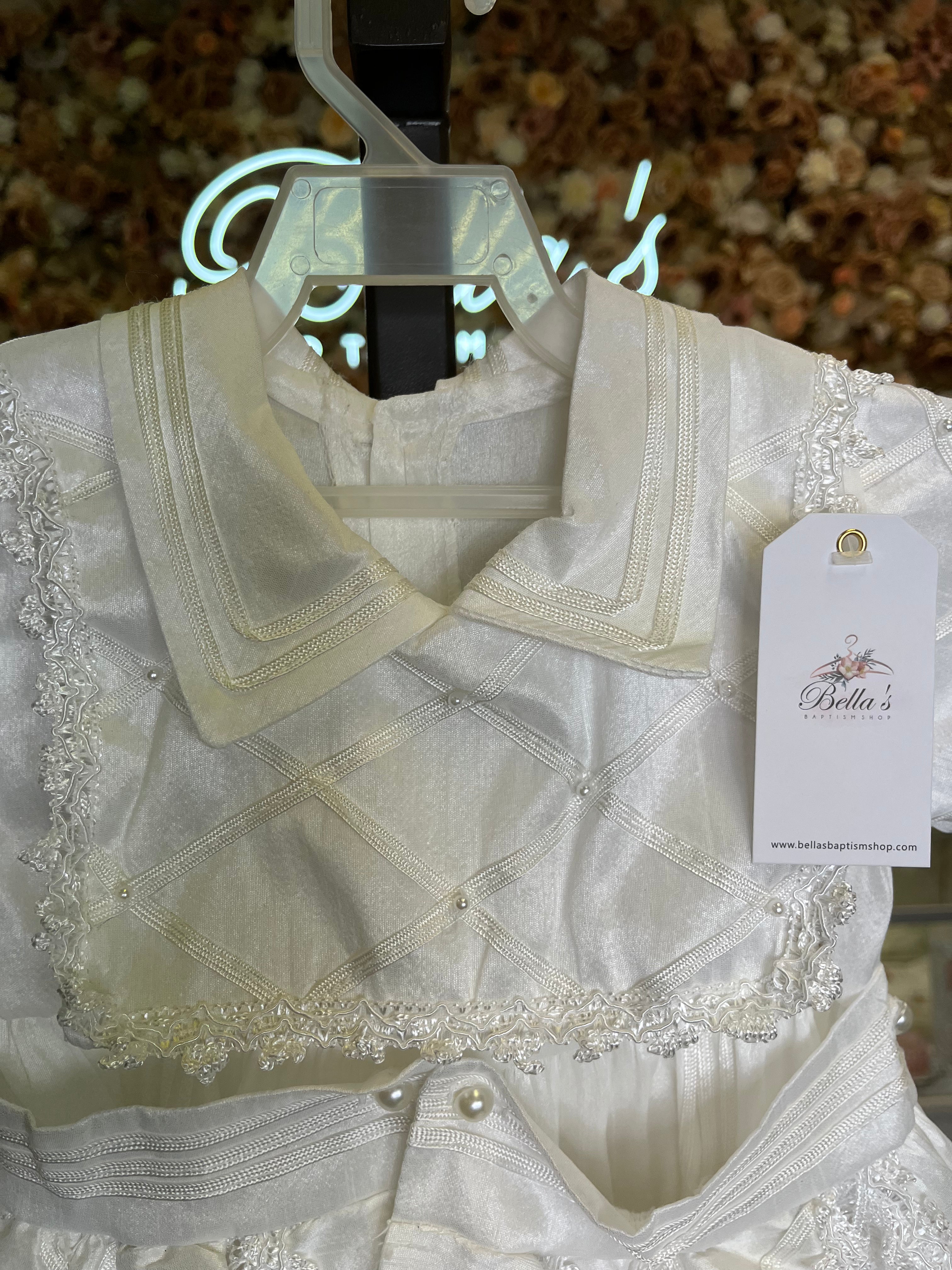Eduardo Spanish Baptism outfit in White FINAL SALE/VENTA FINAL