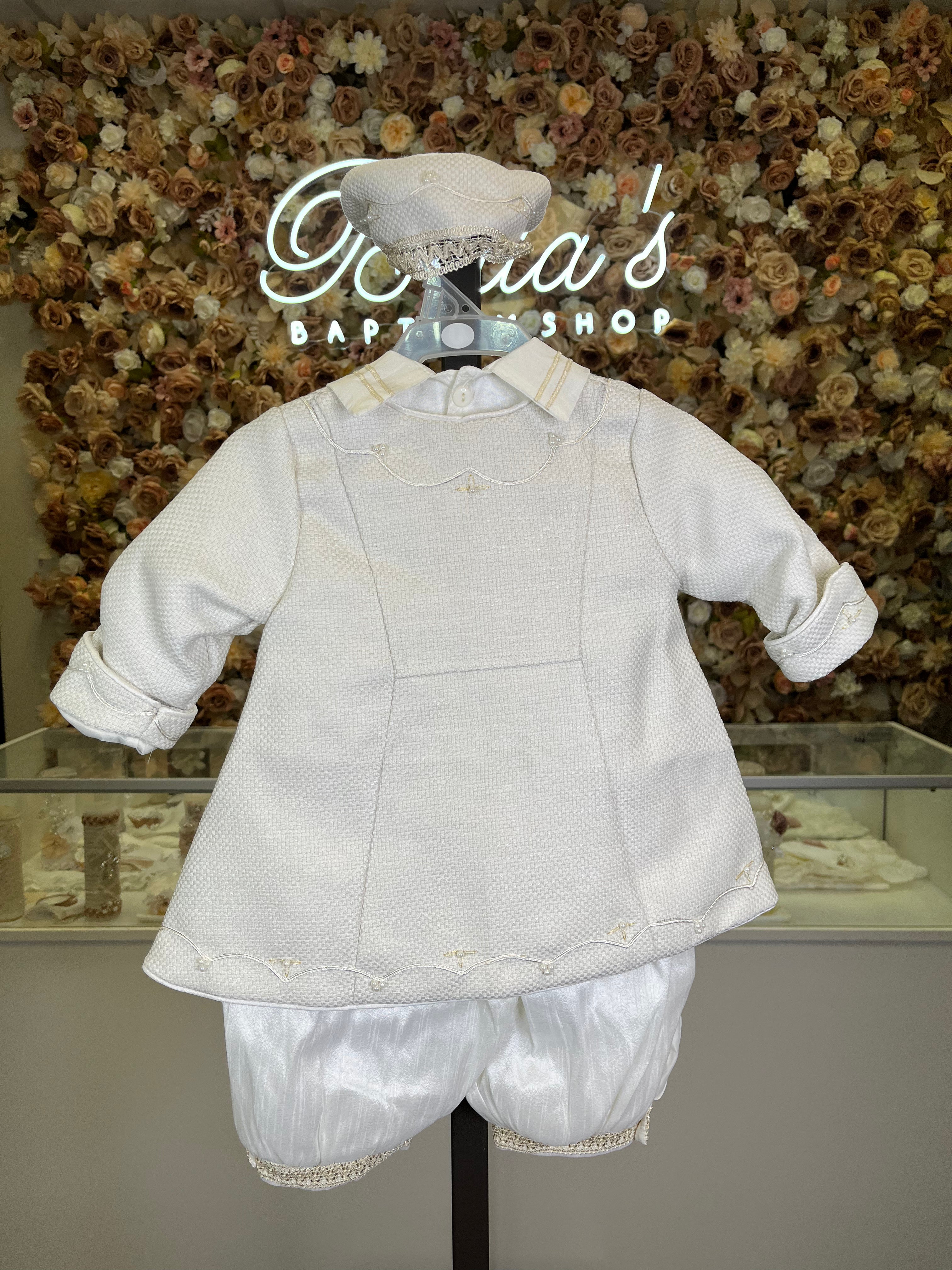 Prince Azul baptism outfit in Ivory