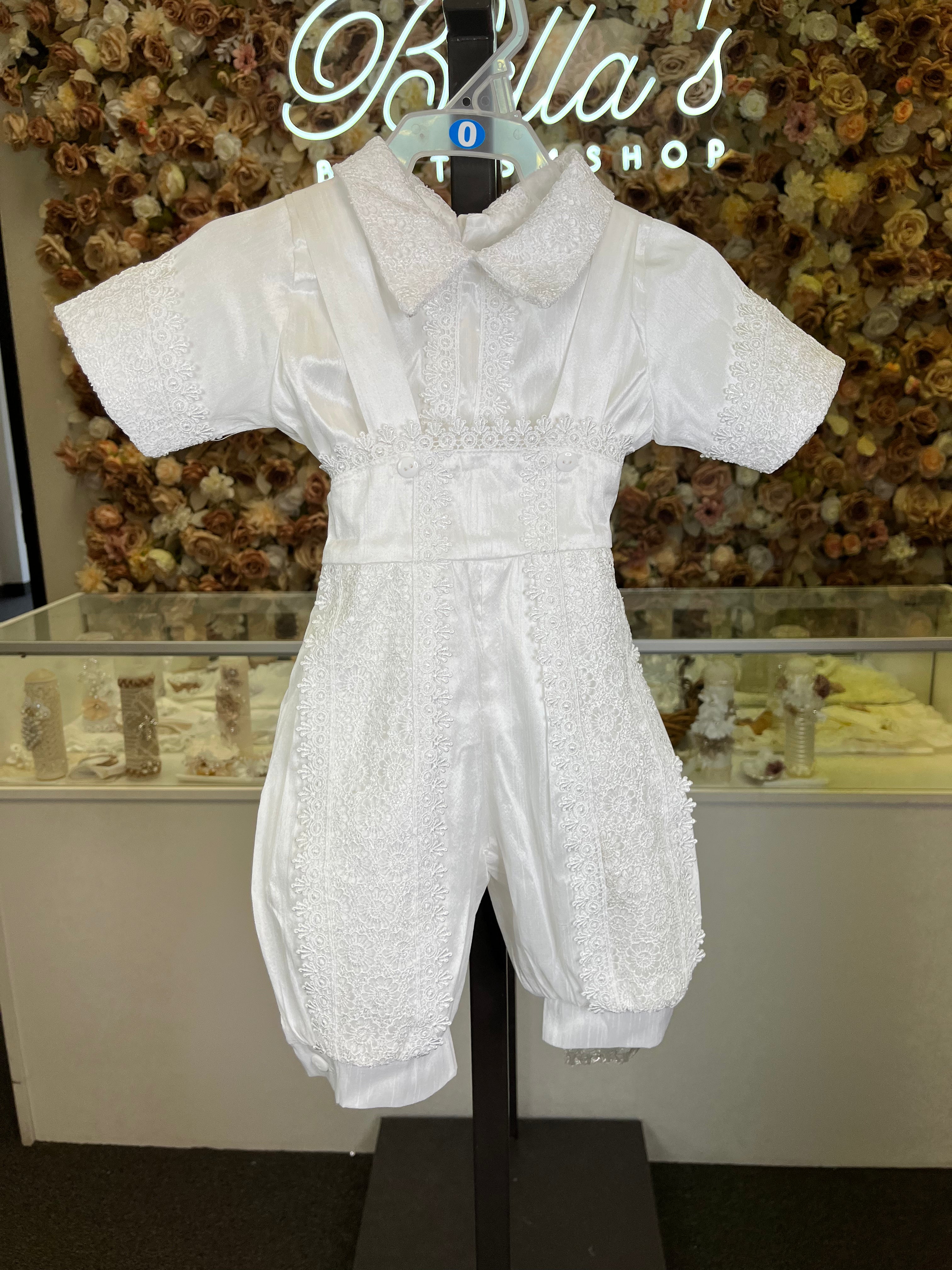 Emilio Boy Baptism outfit in White