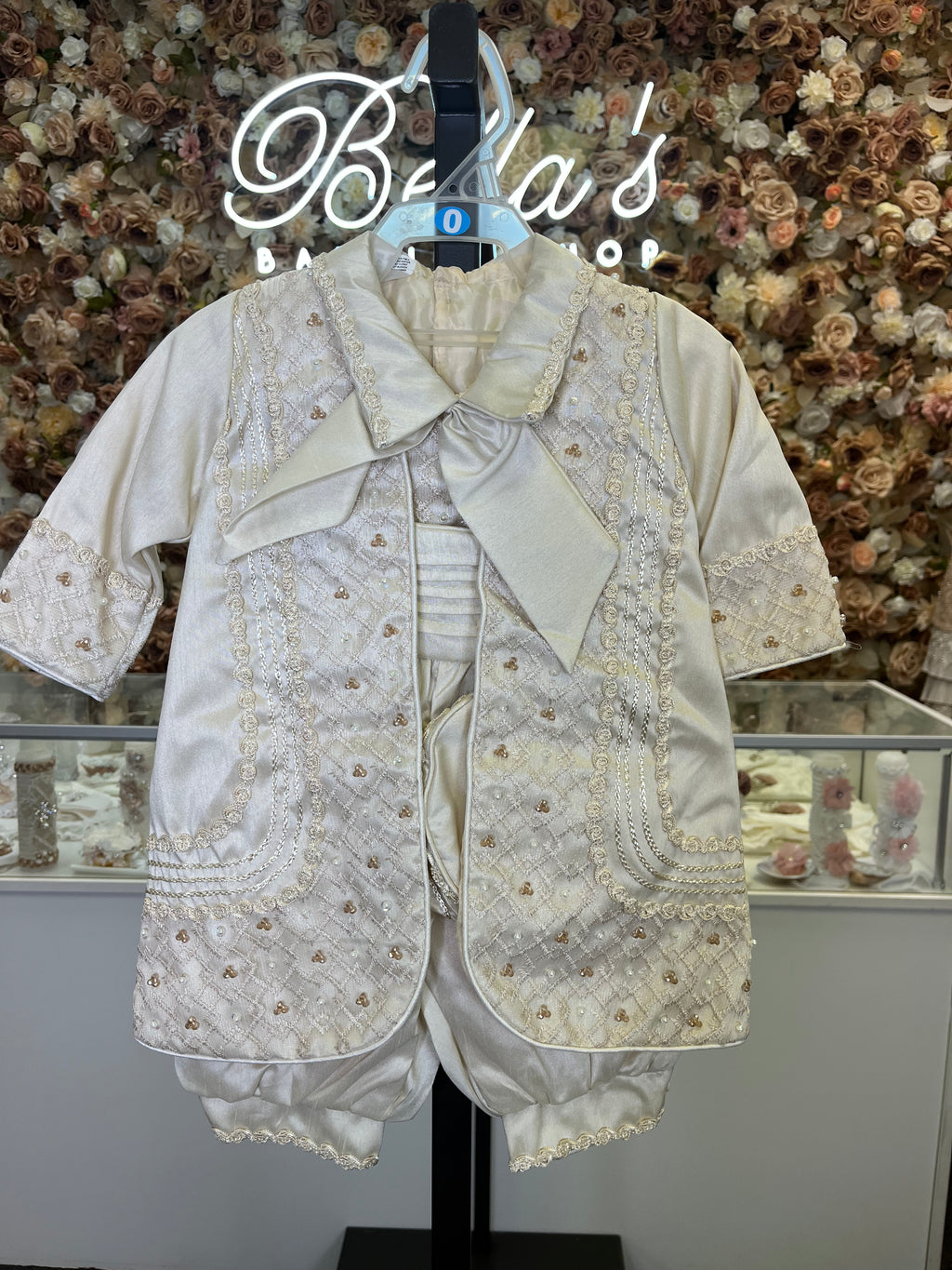 Prince Ovet boy outfit in Champagne FINAL SALE/VENTA FINAL