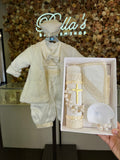 Prince Azul baptism outfit in Ivory