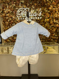 Prince Azul Ivory and Blue baptism outfit