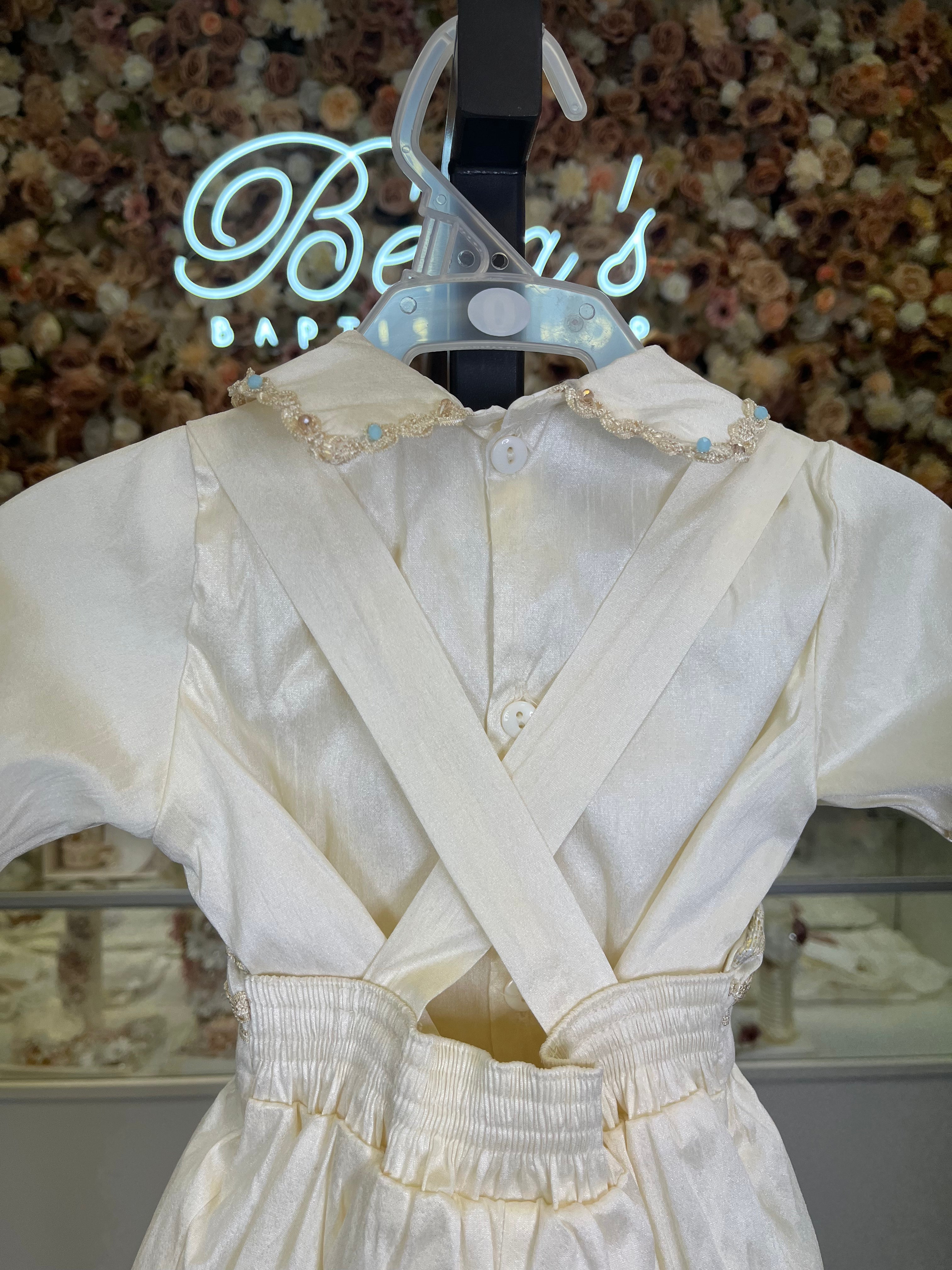 Prince Ricardo boy outfit in ivory with blue stones FINAL SALE/VENTA FINAL