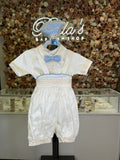 Prince Azul Ivory and Blue baptism outfit