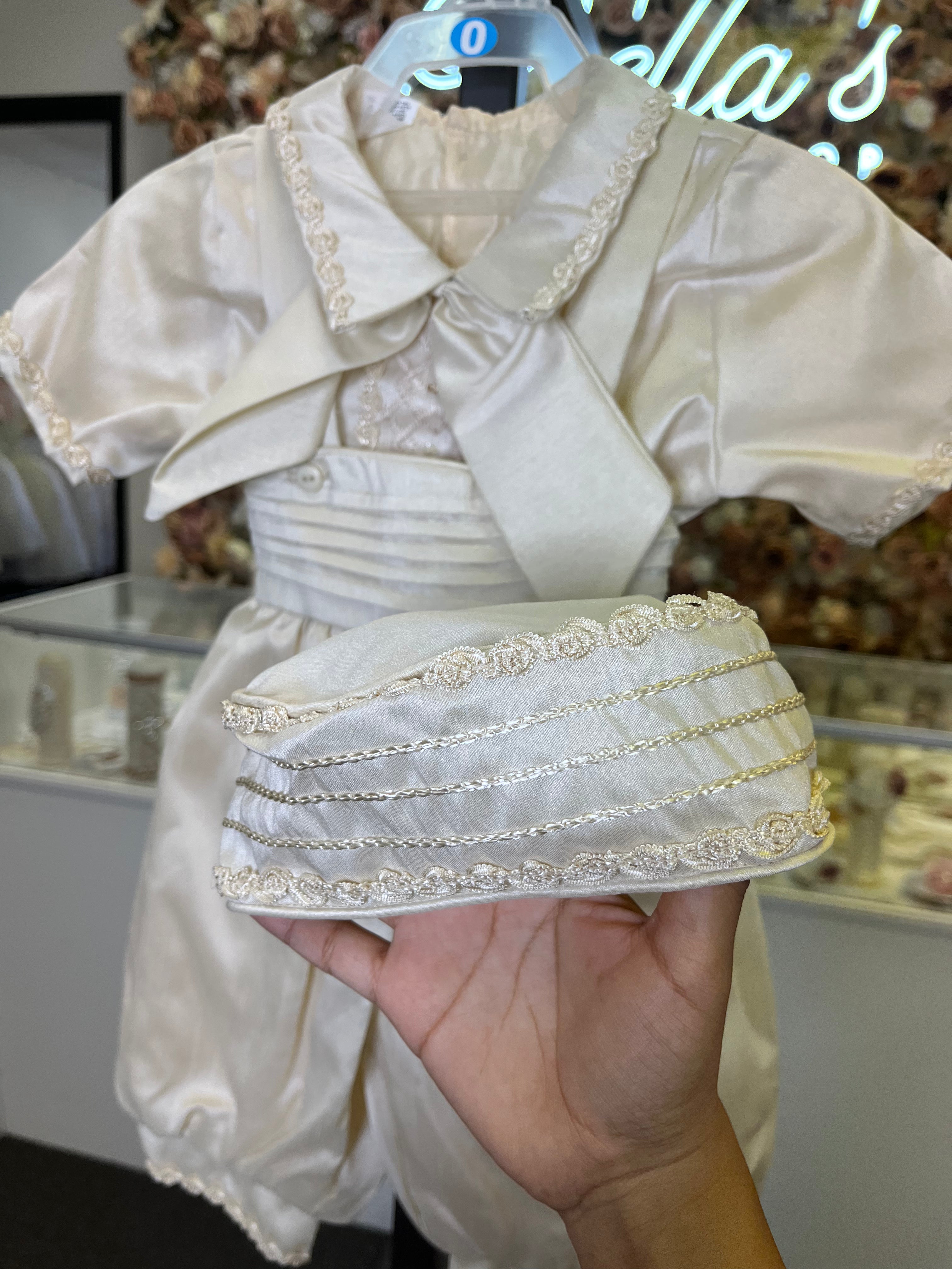 Prince Ovet boy outfit in Champagne FINAL SALE/VENTA FINAL