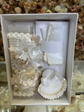 3 piece Girl baptism candle set in ivory Style 99