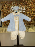 Prince Azul Ivory and Blue baptism outfit