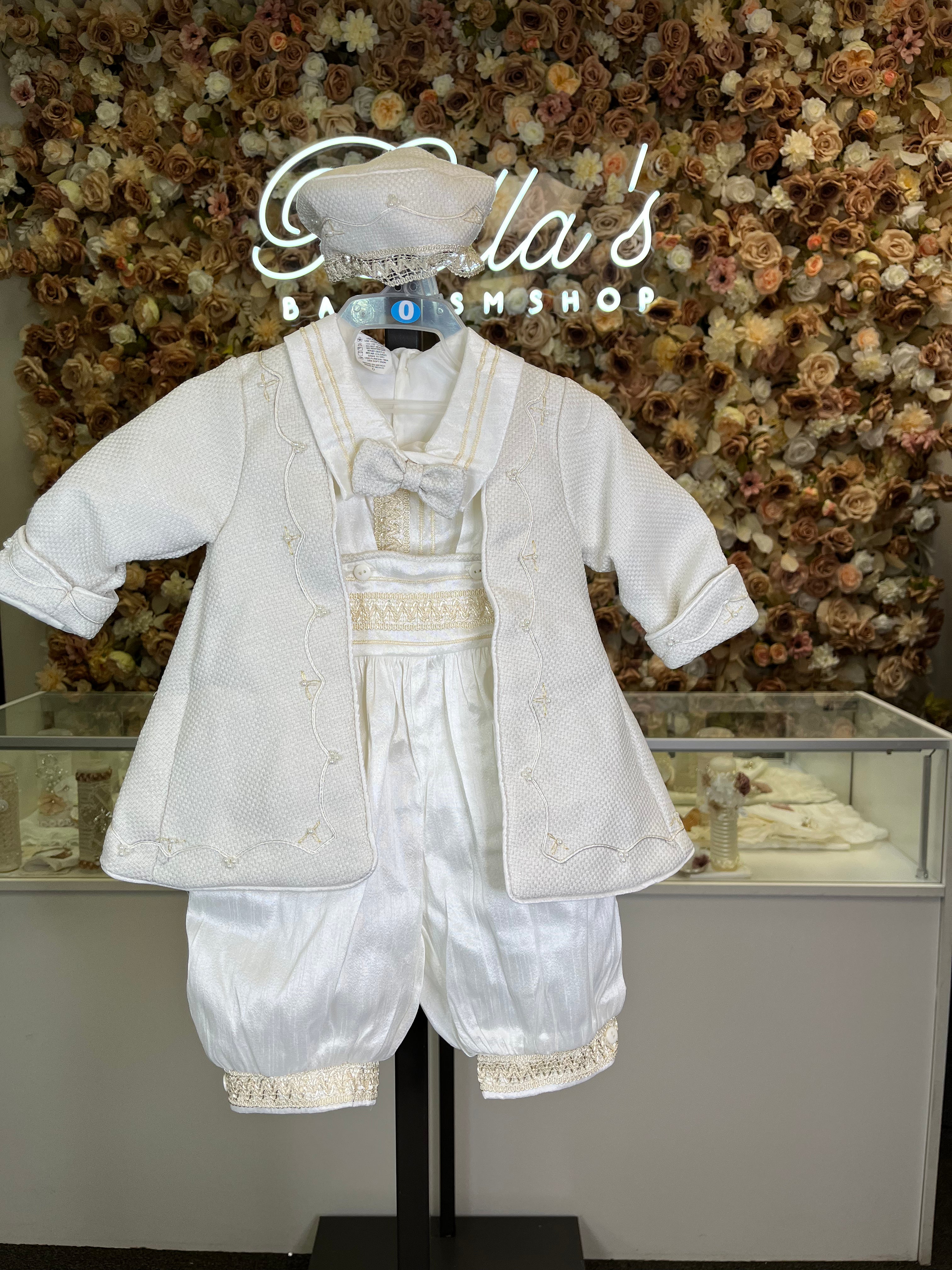 Prince Azul baptism outfit in Ivory