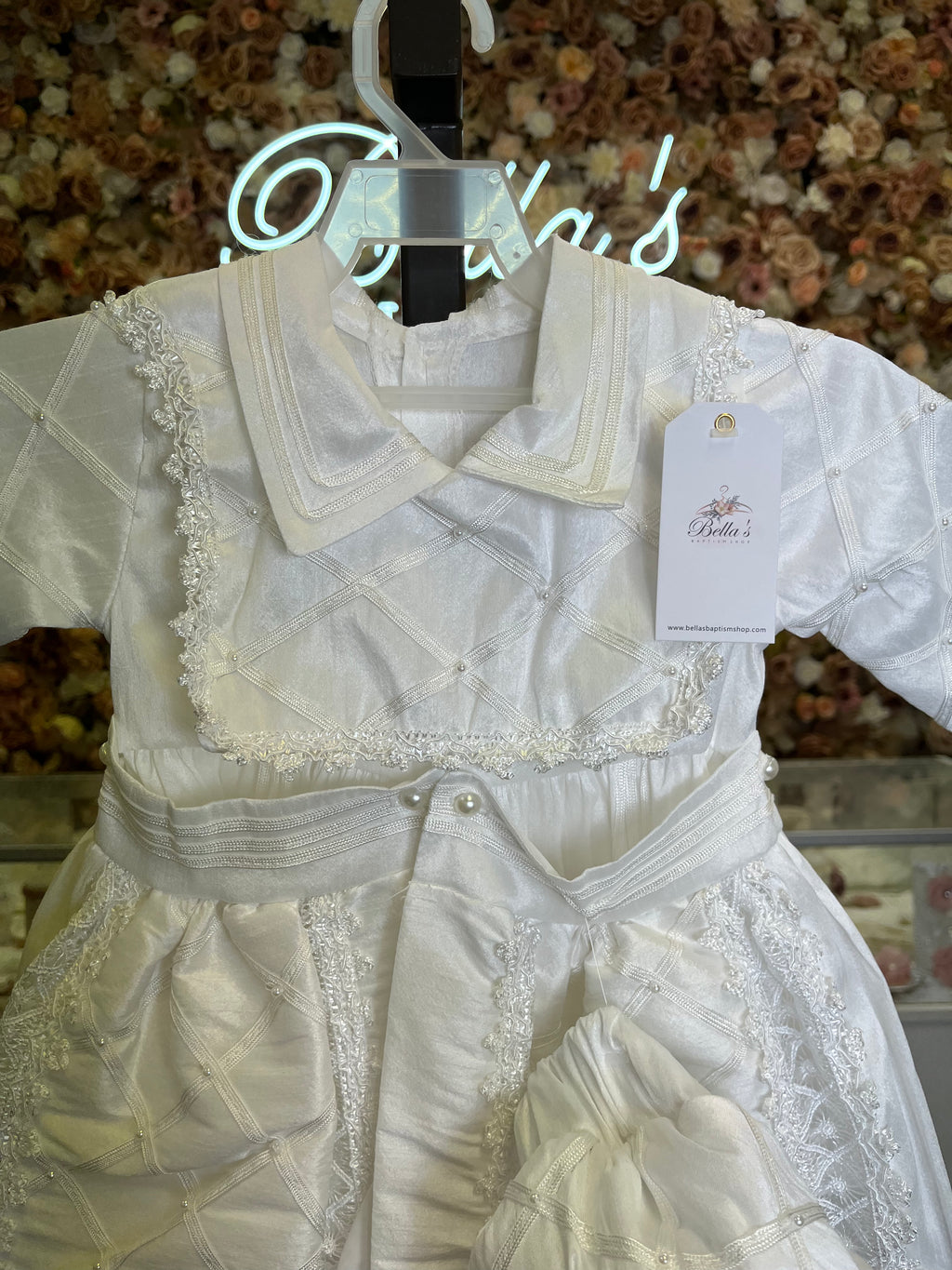 Eduardo Spanish Baptism outfit in White FINAL SALE/VENTA FINAL