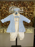 Prince Azul Ivory and Blue baptism outfit