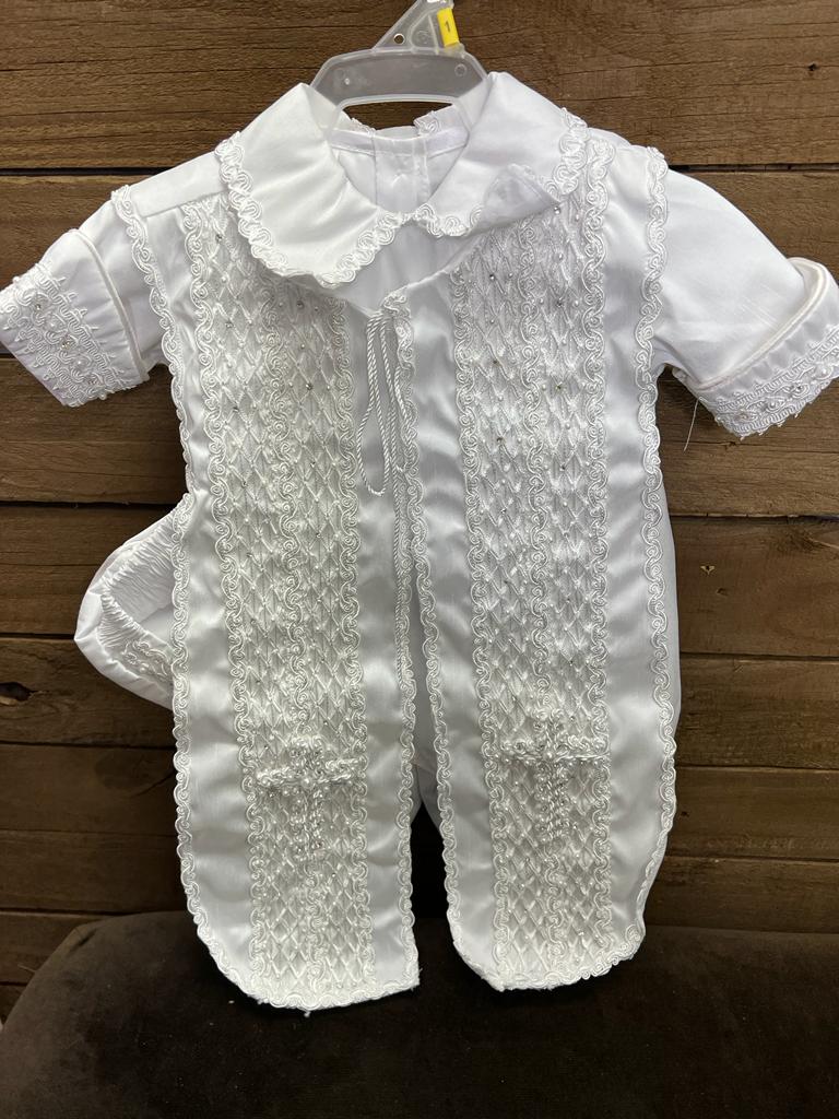 Boy Baptism outfit in White Style 17
