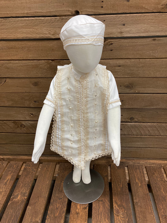 Boy Baptism outfit in ivory style 91