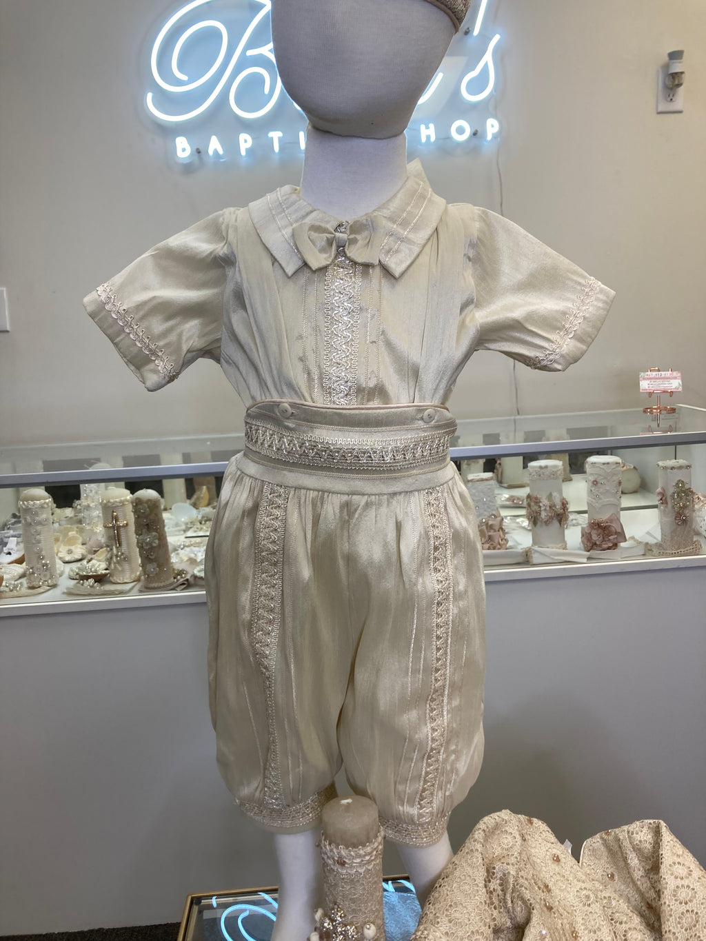 Prince Zadiel Champagne Baptism outfit FINAL SALE/VENTA FINAL