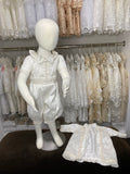 Sebastian boy baptism outfit in Ivory (outfit only)