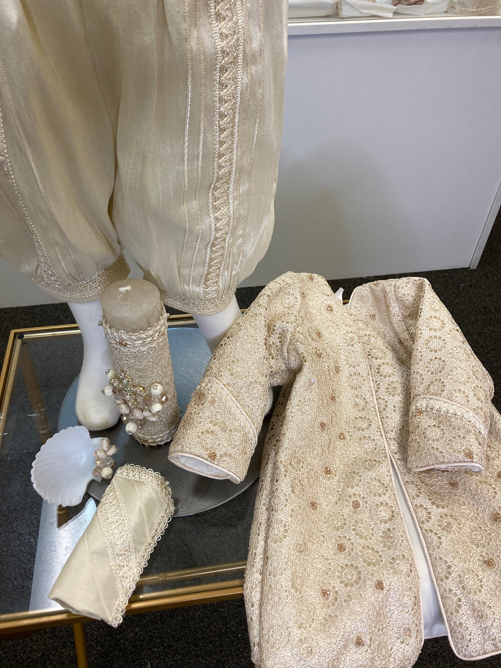 Prince Zadiel Champagne Baptism outfit FINAL SALE/VENTA FINAL