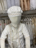 Sebastian boy baptism outfit in Ivory (outfit only)