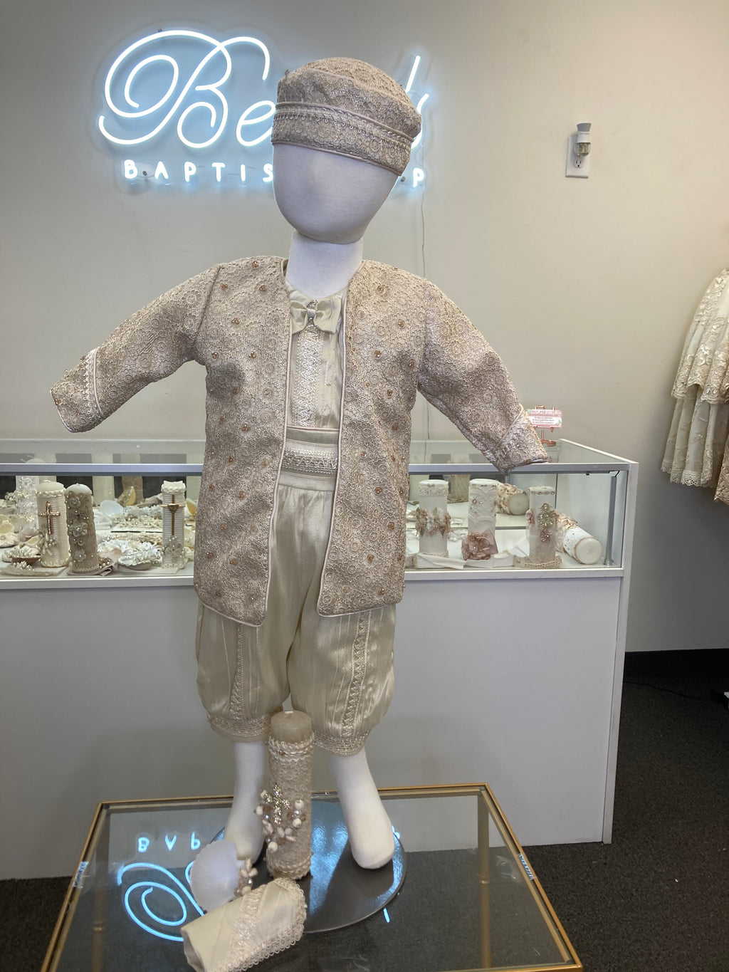 Prince Zadiel Champagne Baptism outfit FINAL SALE/VENTA FINAL