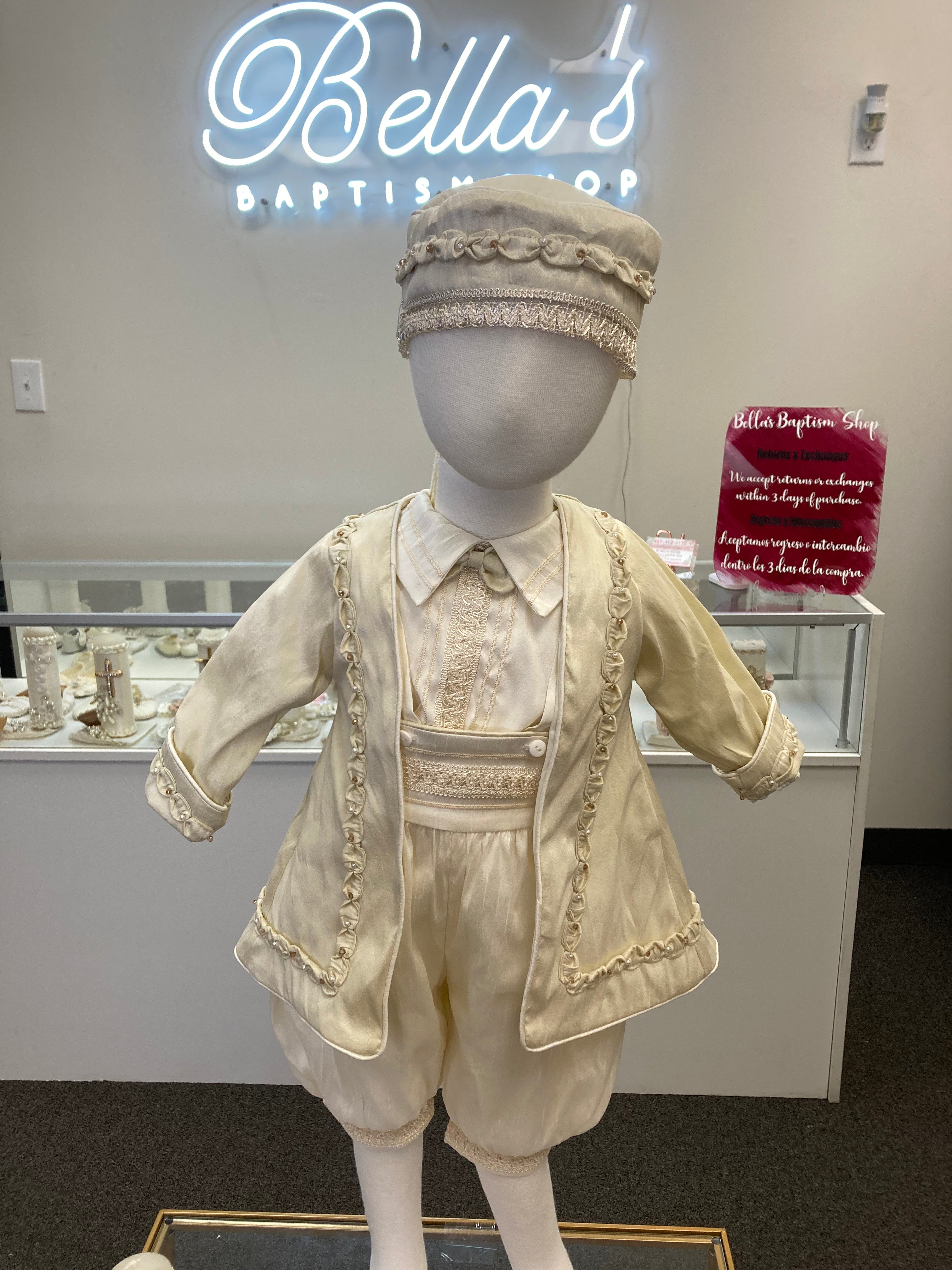 Prince Jose outfit in Champagne & Ivory FINAL SALE/VENTA FINAL