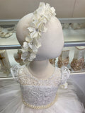 Girl headpiece in ivory Style 22