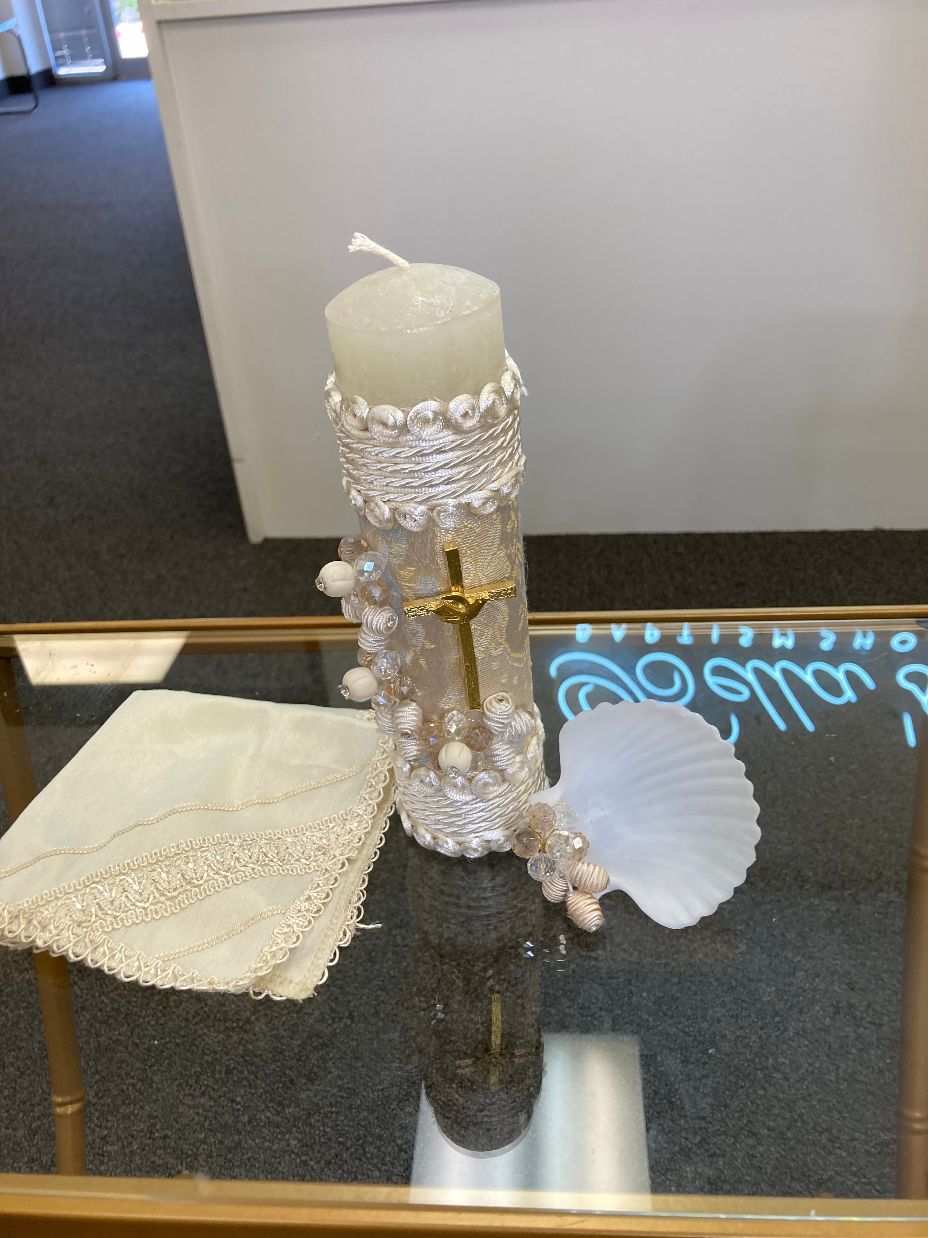 Prince Aladdin Champagne and Blue baptism outfit FINAL SALE/VENTA FINAL