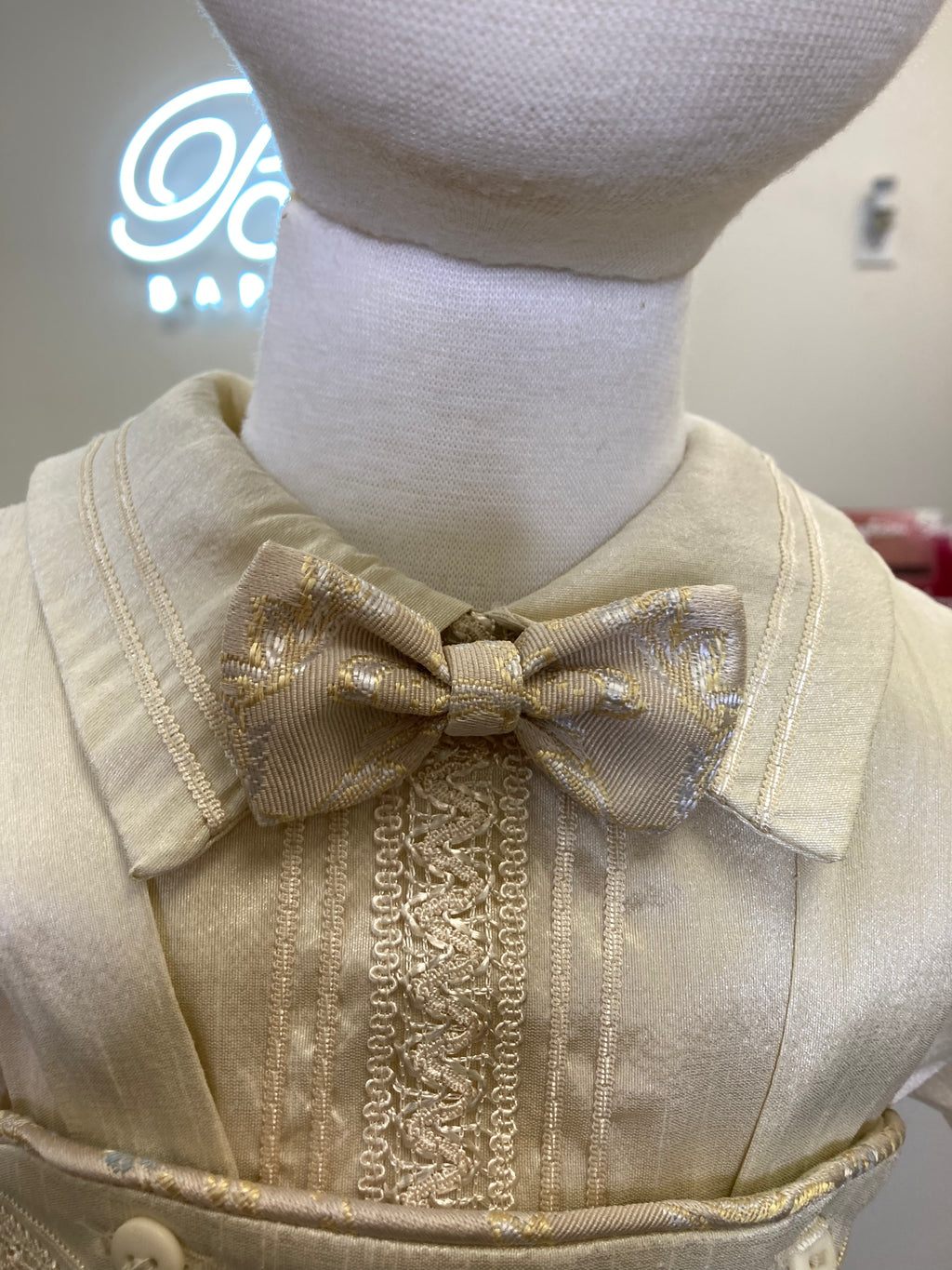Prince Aladdin Champagne and Blue baptism outfit FINAL SALE/VENTA FINAL